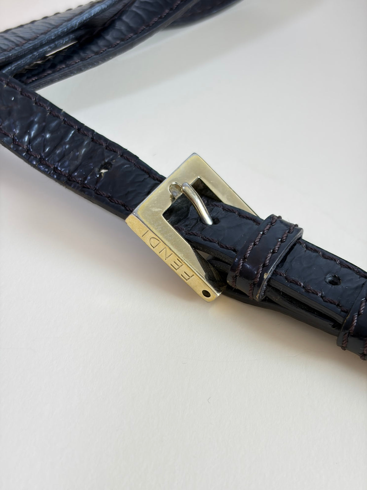 Fendi Tobacco canvas mia flap