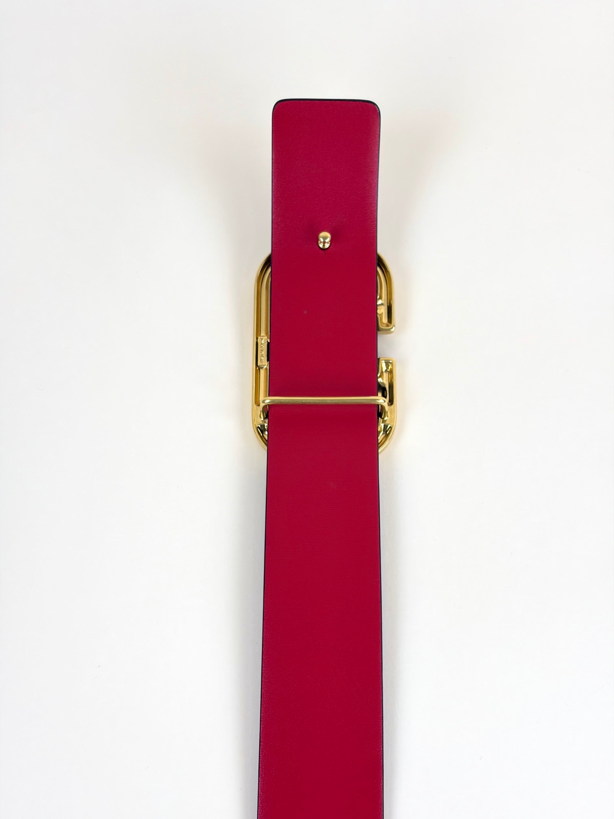 Valentino Bicolor Reversible Vlogo Signature Glossy 40mm Belt 28