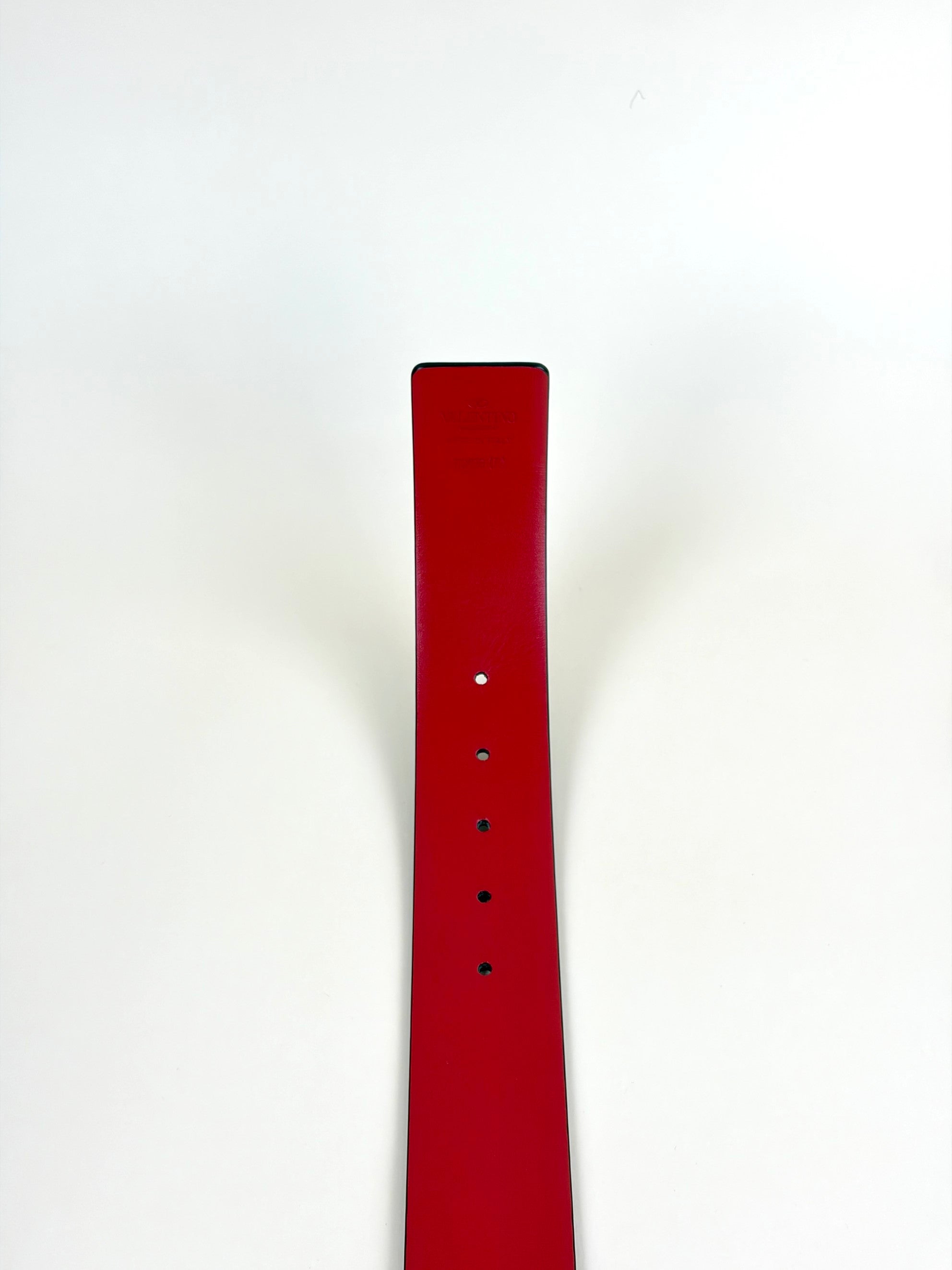 Valentino Bicolor Reversible Vlogo Signature Glossy 40mm Belt 28