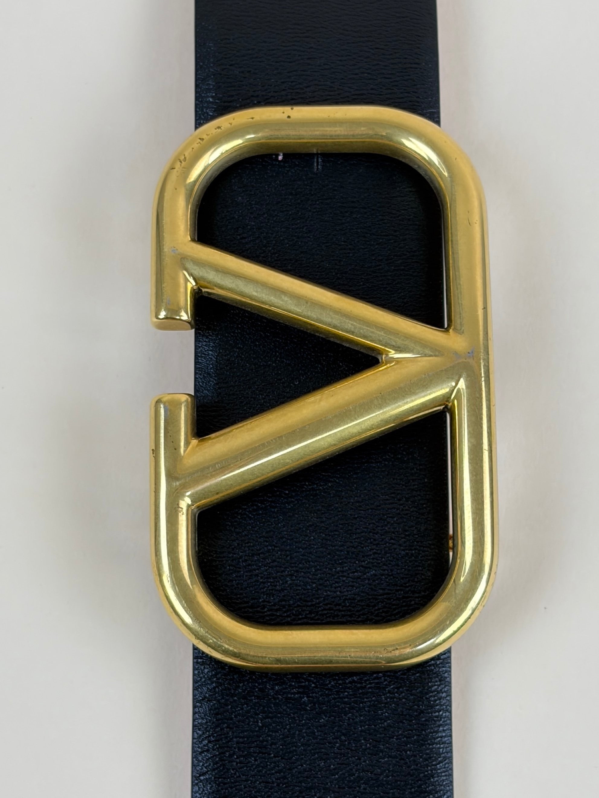 Valentino Bicolor Reversible Vlogo Signature Glossy 40mm Belt 28