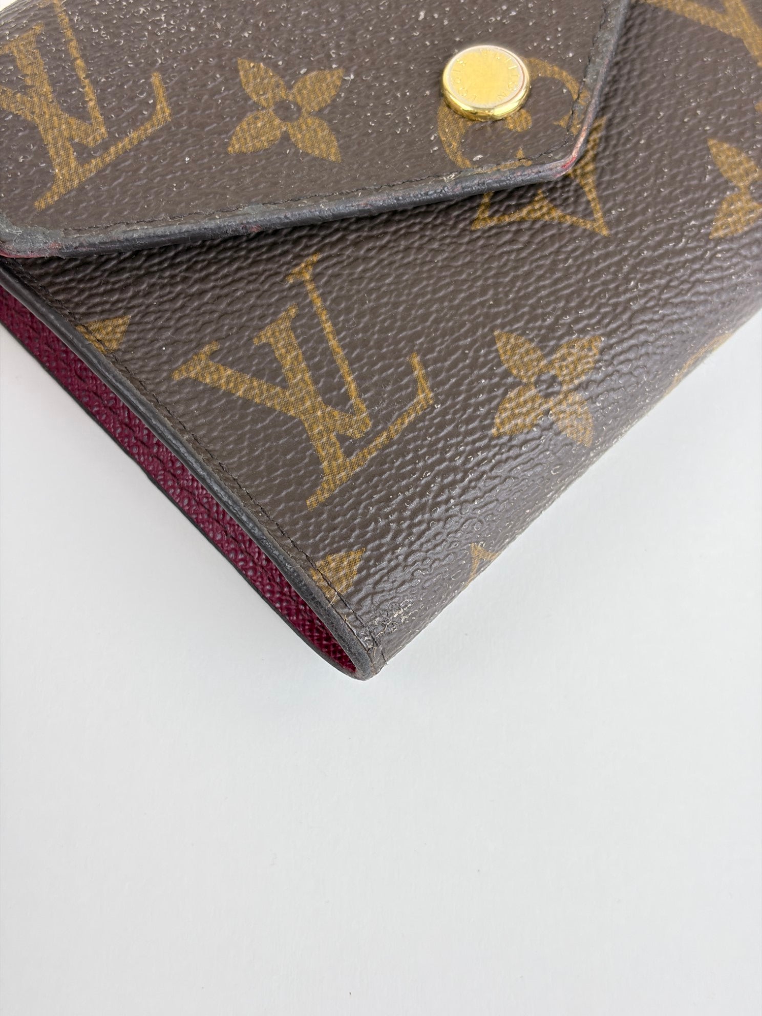 Louis Vuitton fuchsia/Monogram canvas victorine wallet