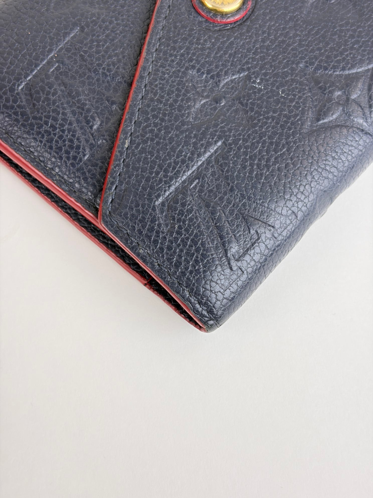 Louis Vuitton Black marine rouge monogram Empreinte victorine wallet