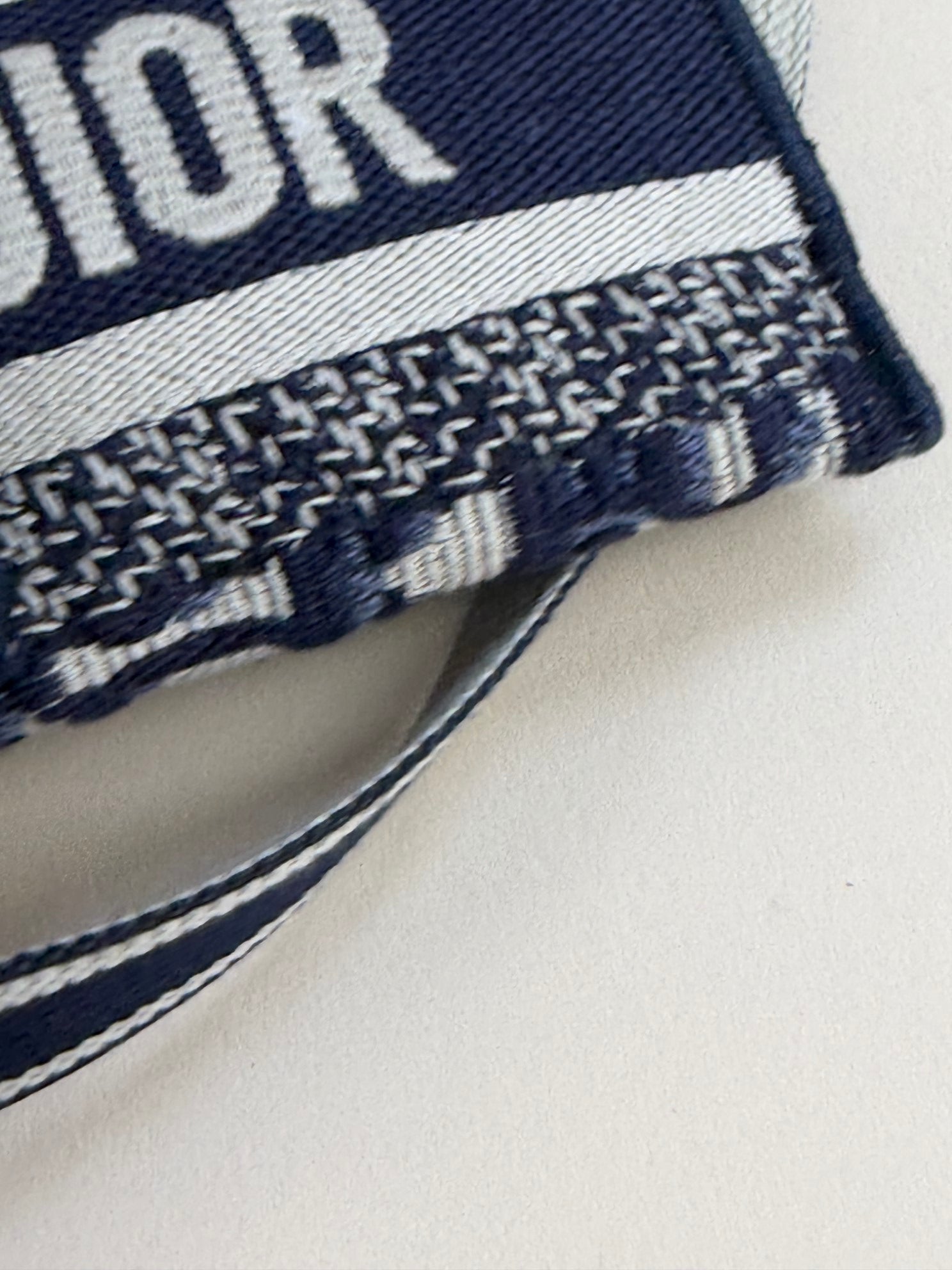 DIOR slim saddle belt pouch blue oblique