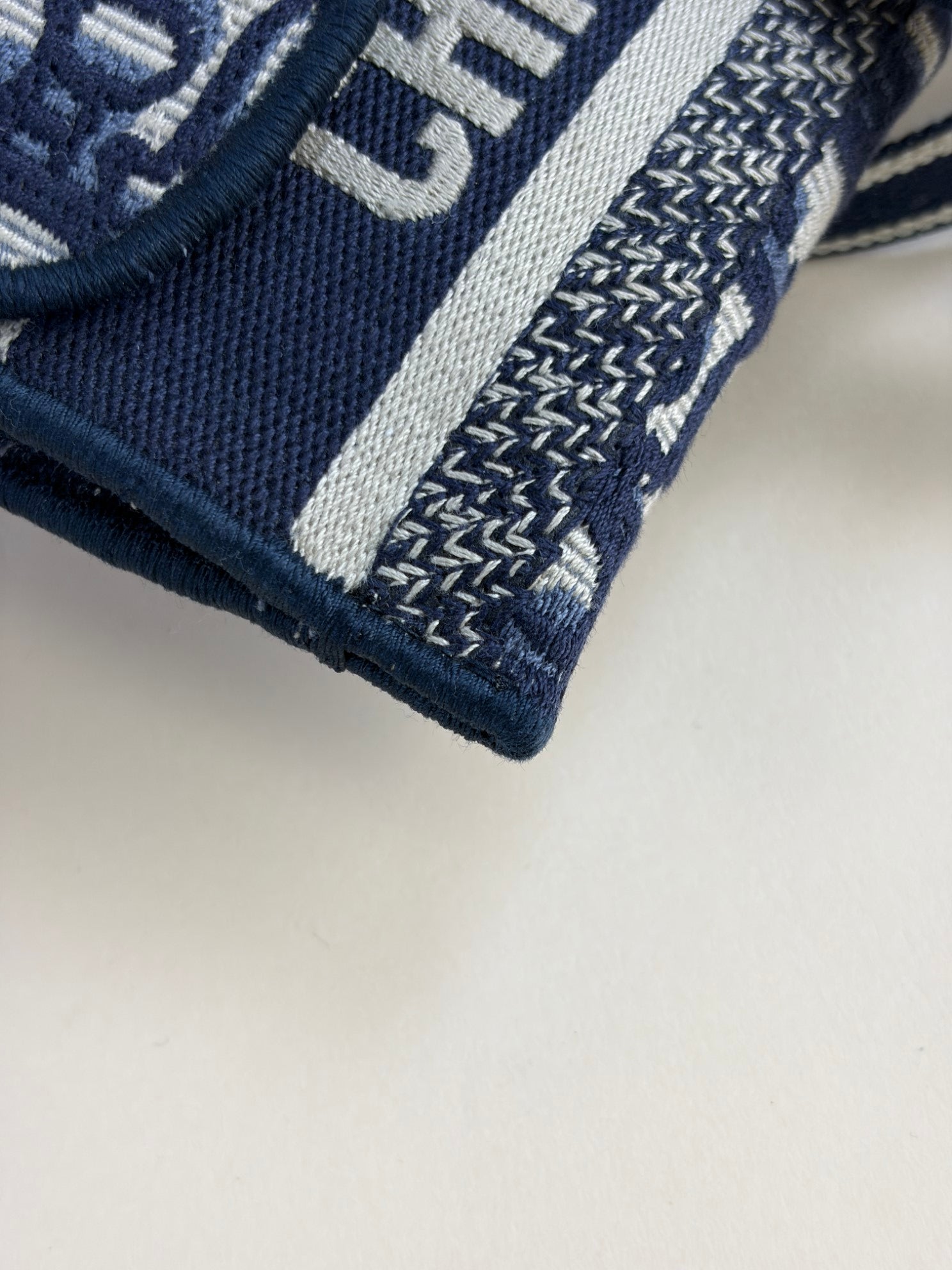 DIOR slim saddle belt pouch blue oblique