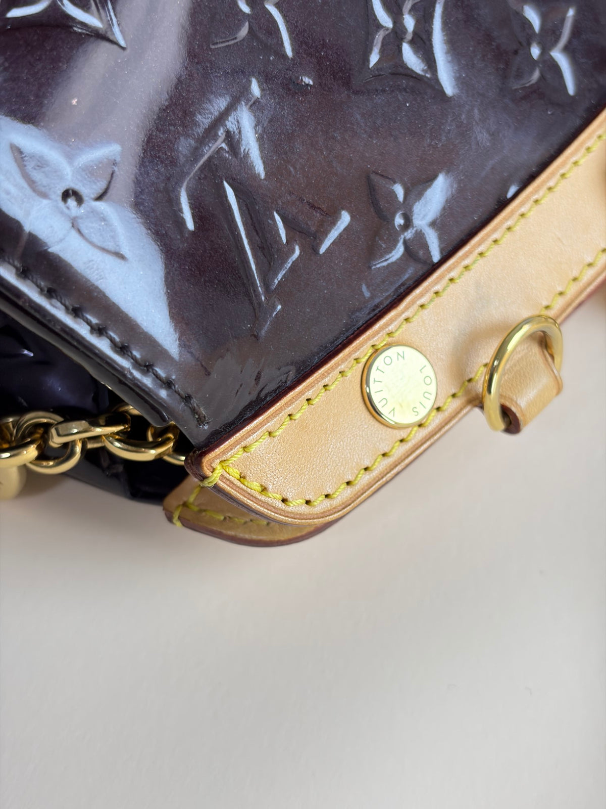 Louis Vuitton Amarante Monogram Vernis brea mm tote bag