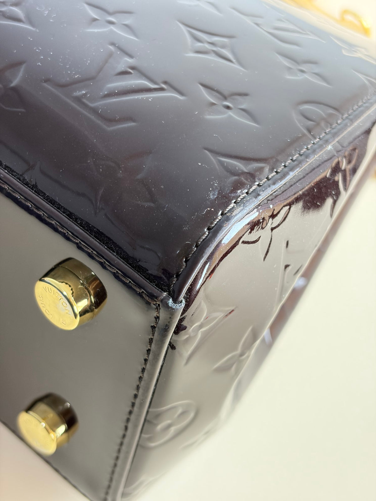 Louis Vuitton Amarante Monogram Vernis brea mm tote bag