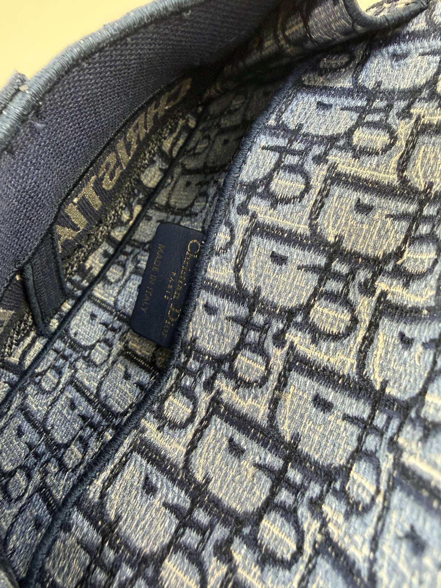 DIOR slim saddle belt pouch blue oblique