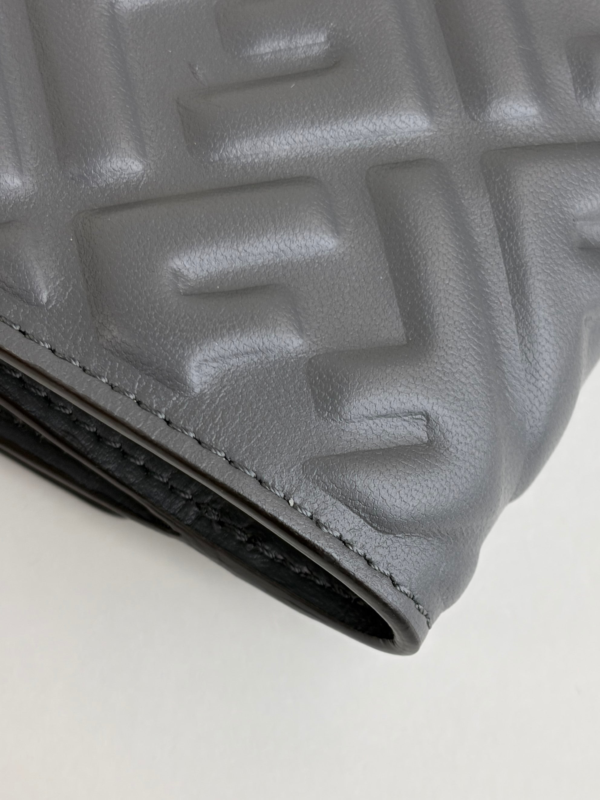 Fendi Baguette grey medium wallet