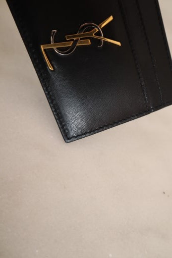 YSL Black Card Holder-Card Holder-YSL-The Closet Egypt