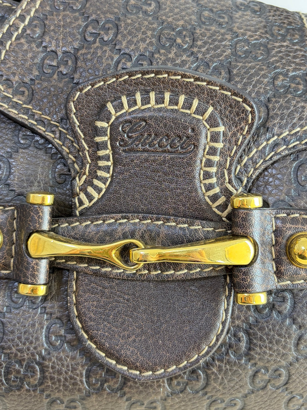 Gucci brown guccissima leather new peiham large