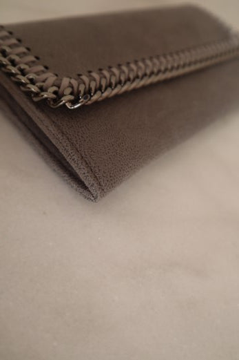 Stella Mccartney Grey Falabella Flap Continental Wallet-wallet-Stella Mccartney-The Closet Egypt