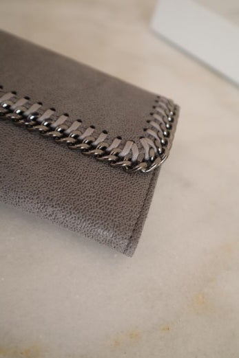 Stella Mccartney Grey Falabella Flap Continental Wallet-wallet-Stella Mccartney-The Closet Egypt