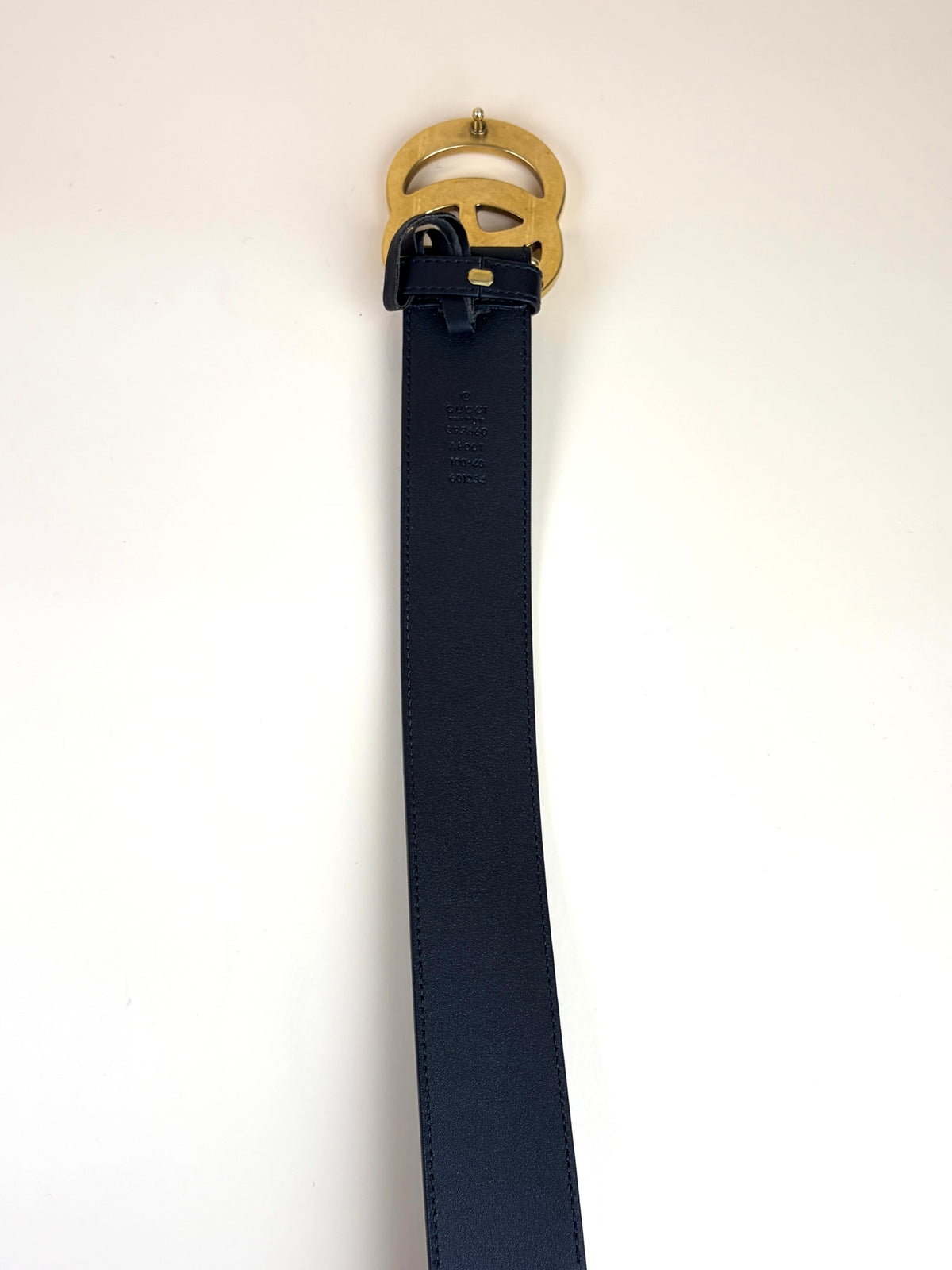 Gucci black leather gg marmont wide belt 40mm