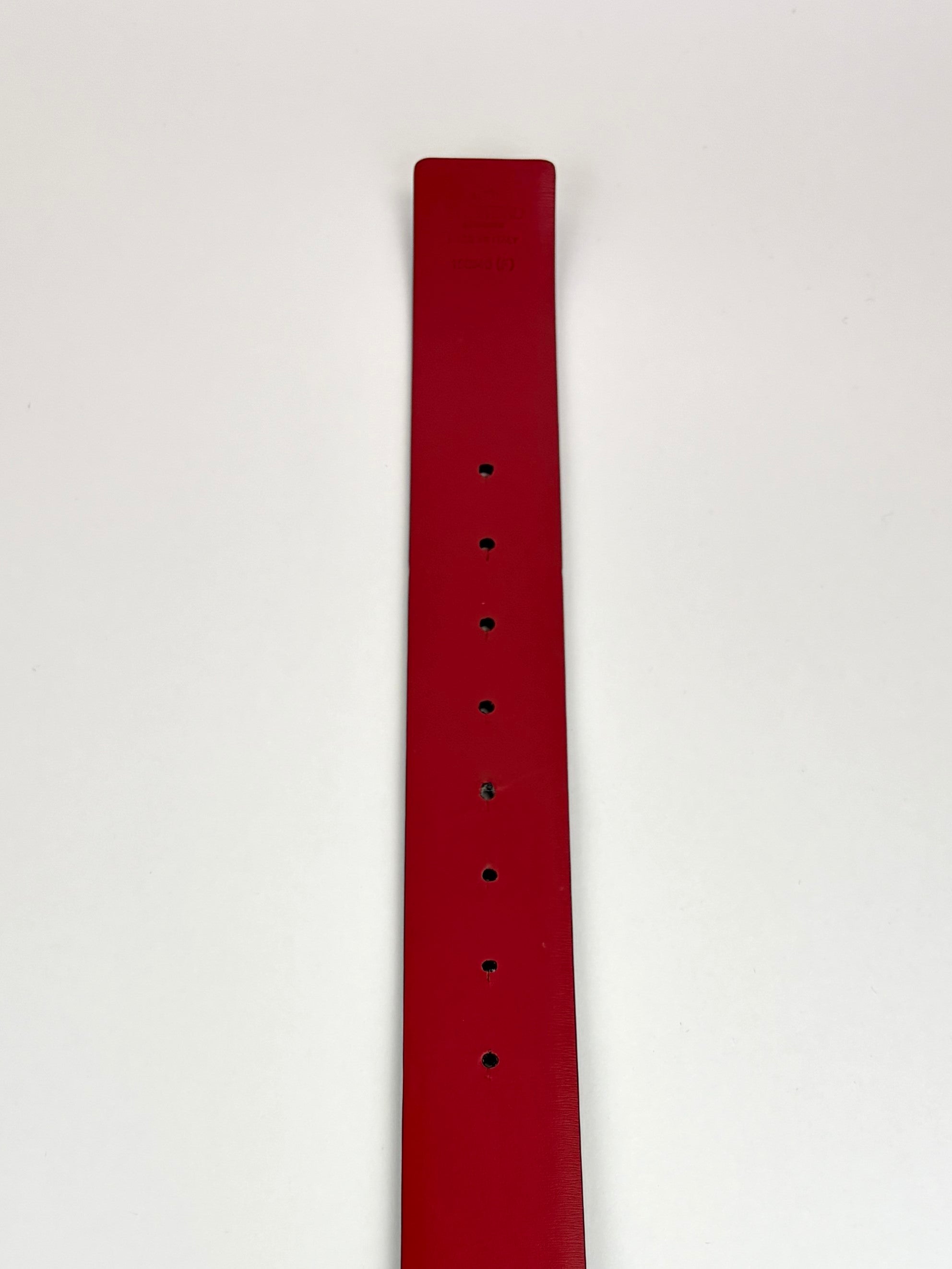 Valentino black and red V logo signature reversible belt 40 mm