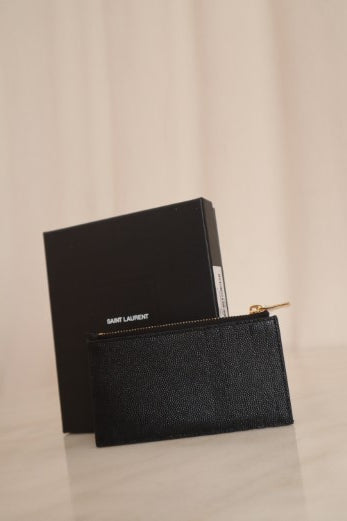 YSL Black Card Holder-Card Holder-YSL-The Closet Egypt