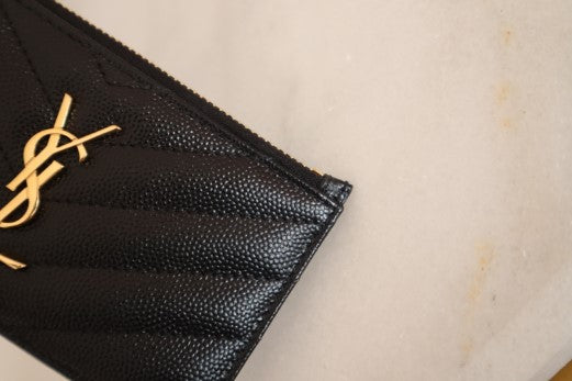 YSL Black Card Holder-Card Holder-YSL-The Closet Egypt