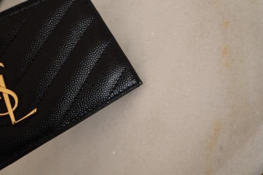 YSL Black Card Holder-Card Holder-YSL-The Closet Egypt