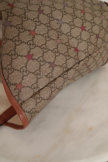 Gucci Brown GG Supreme Stars Shoulder Bag W/ Pouch-handbag-Gucci-The Closet Egypt