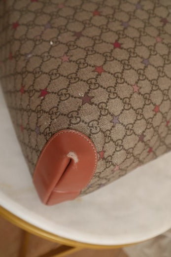 Gucci Brown GG Supreme Stars Shoulder Bag W/ Pouch-handbag-Gucci-The Closet Egypt