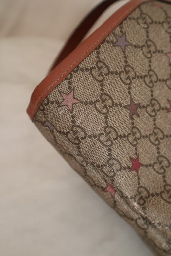 Gucci Brown GG Supreme Stars Shoulder Bag W/ Pouch-handbag-Gucci-The Closet Egypt