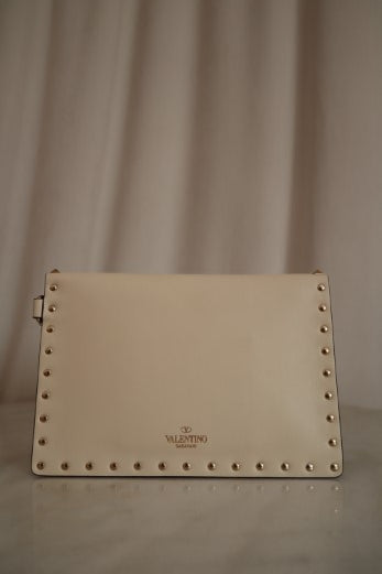 Valentino Off White Rockstud Pouch-Pouch-Valentino-The Closet Egypt