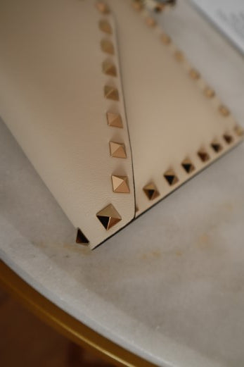 Valentino Off White Rockstud Pouch-Pouch-Valentino-The Closet Egypt