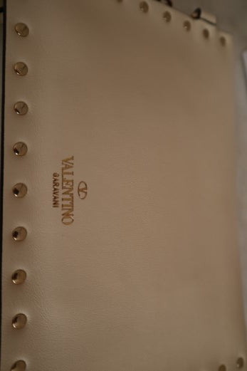 Valentino Off White Rockstud Pouch-Pouch-Valentino-The Closet Egypt