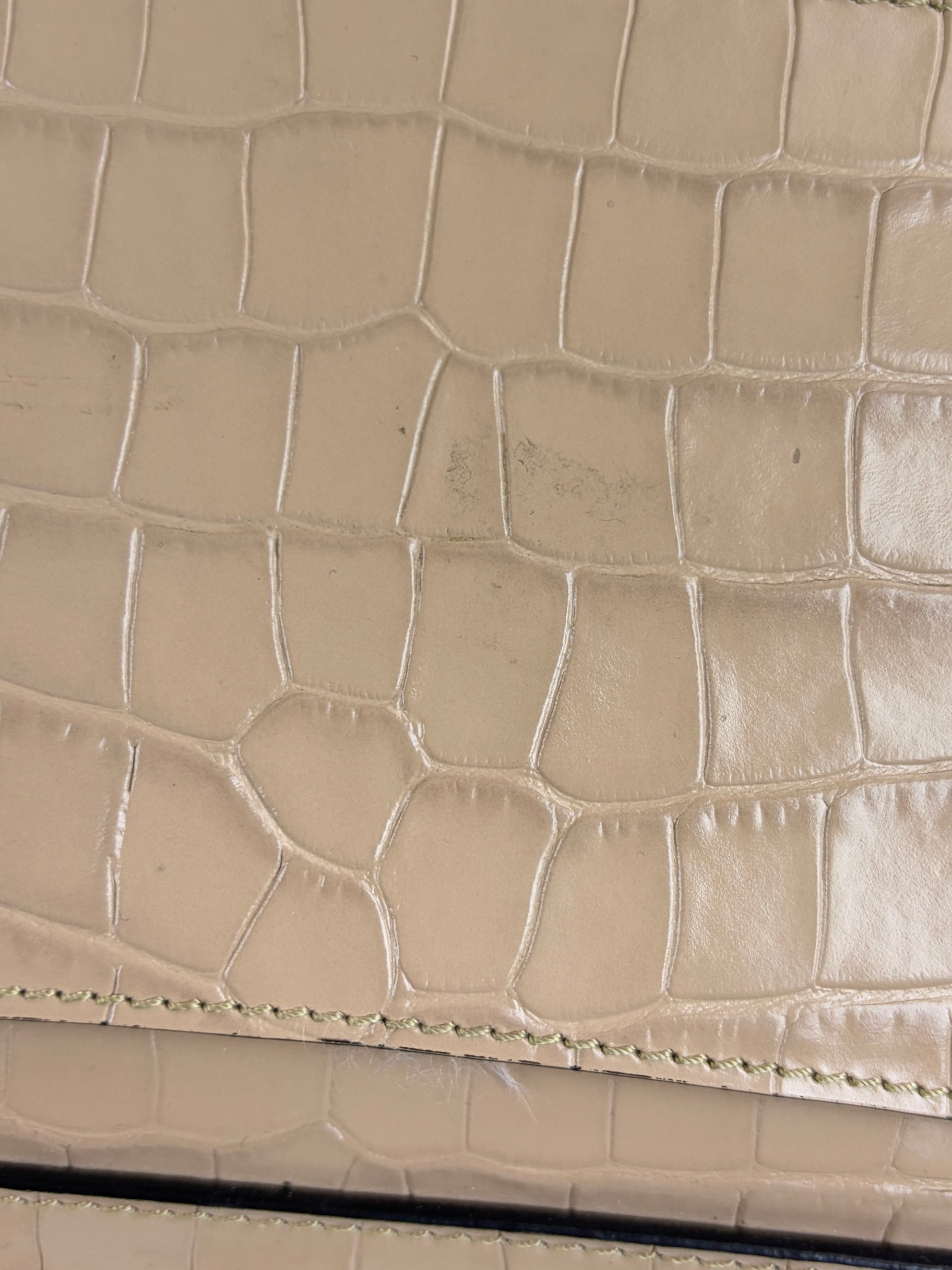 Chloe beige calfskin crocodile embossed small Faye day