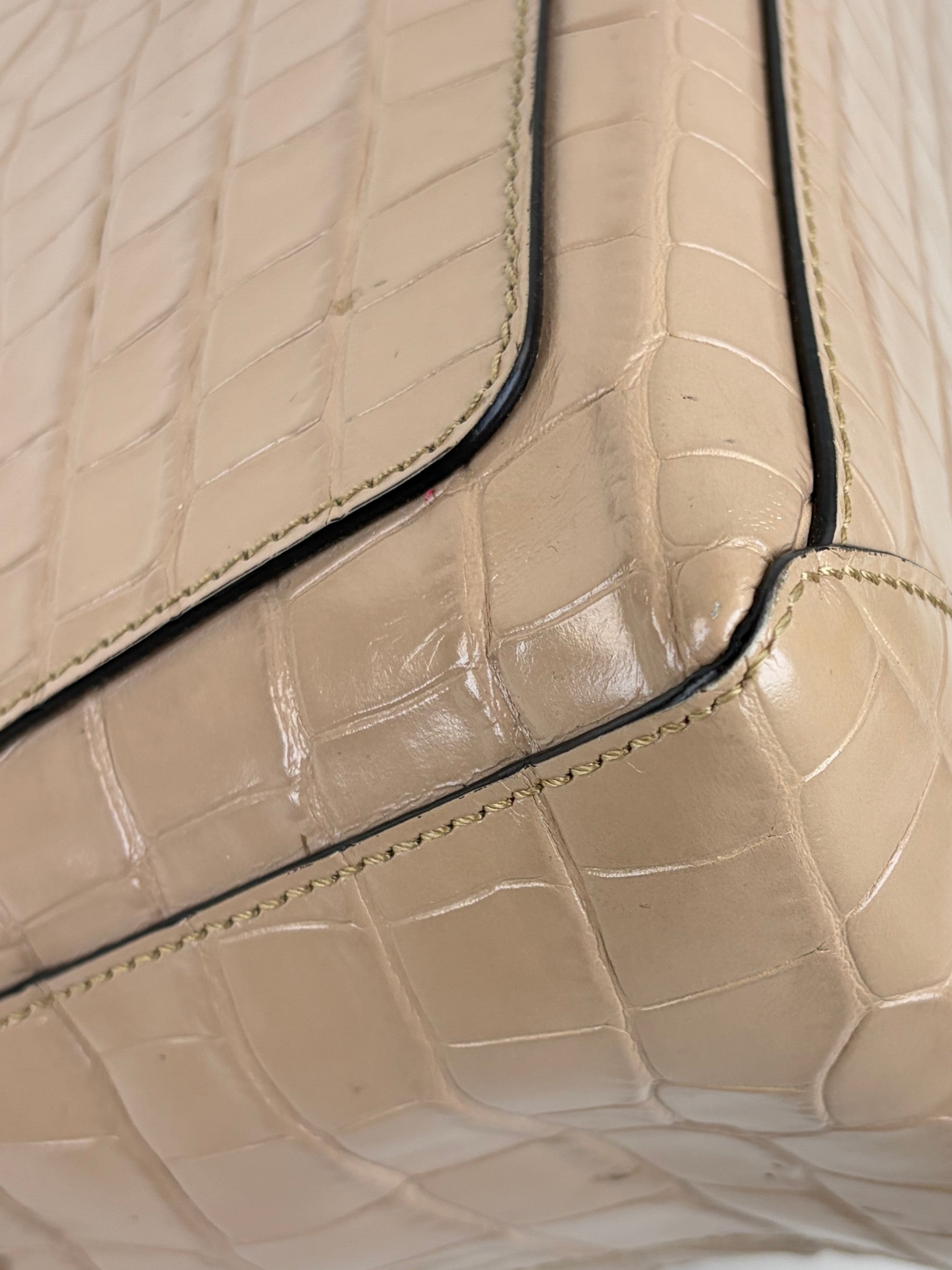 Chloe beige calfskin crocodile embossed small Faye day