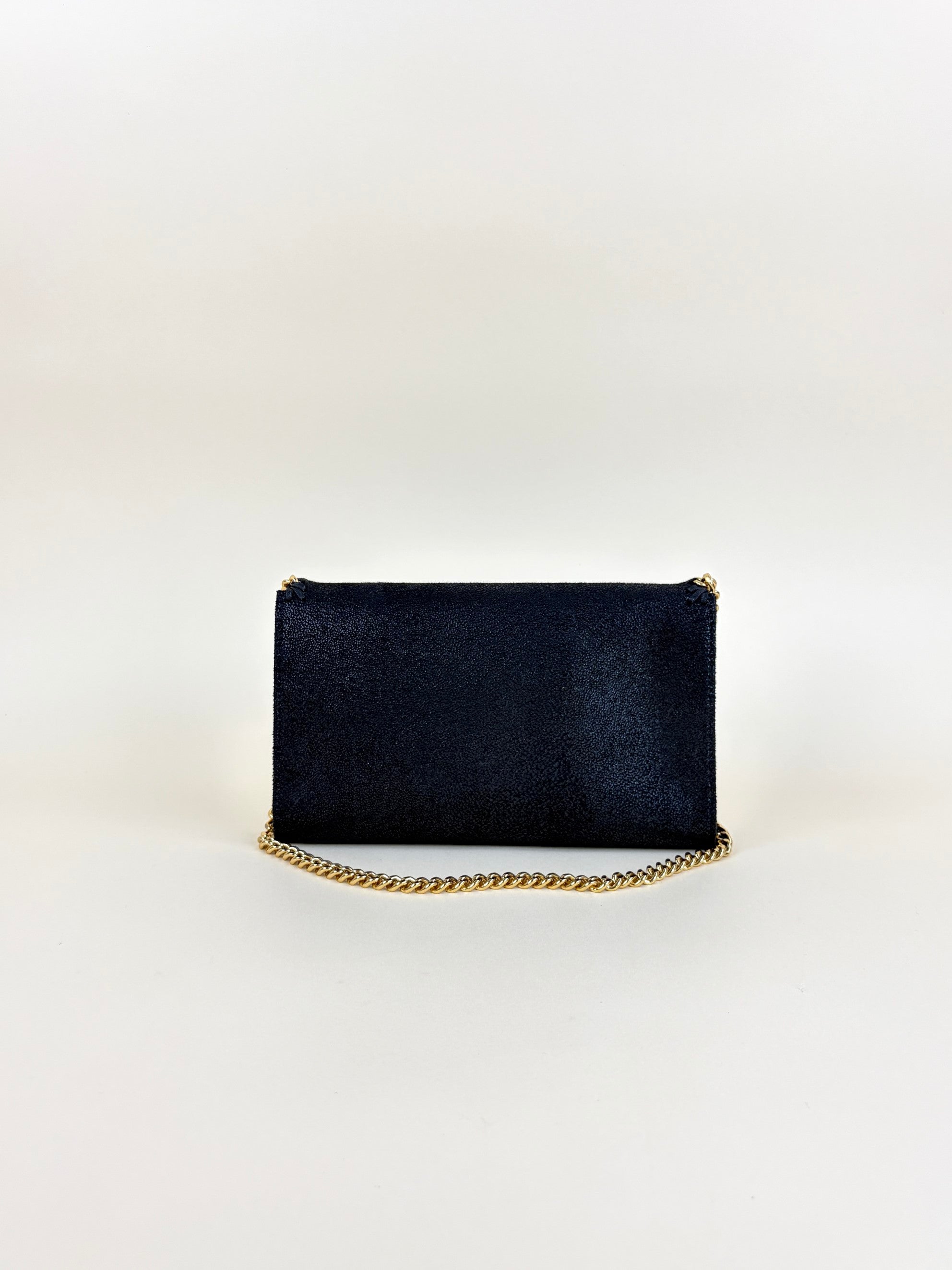 Stella Mccartney Black Falabella Wallet Crossbody Bag