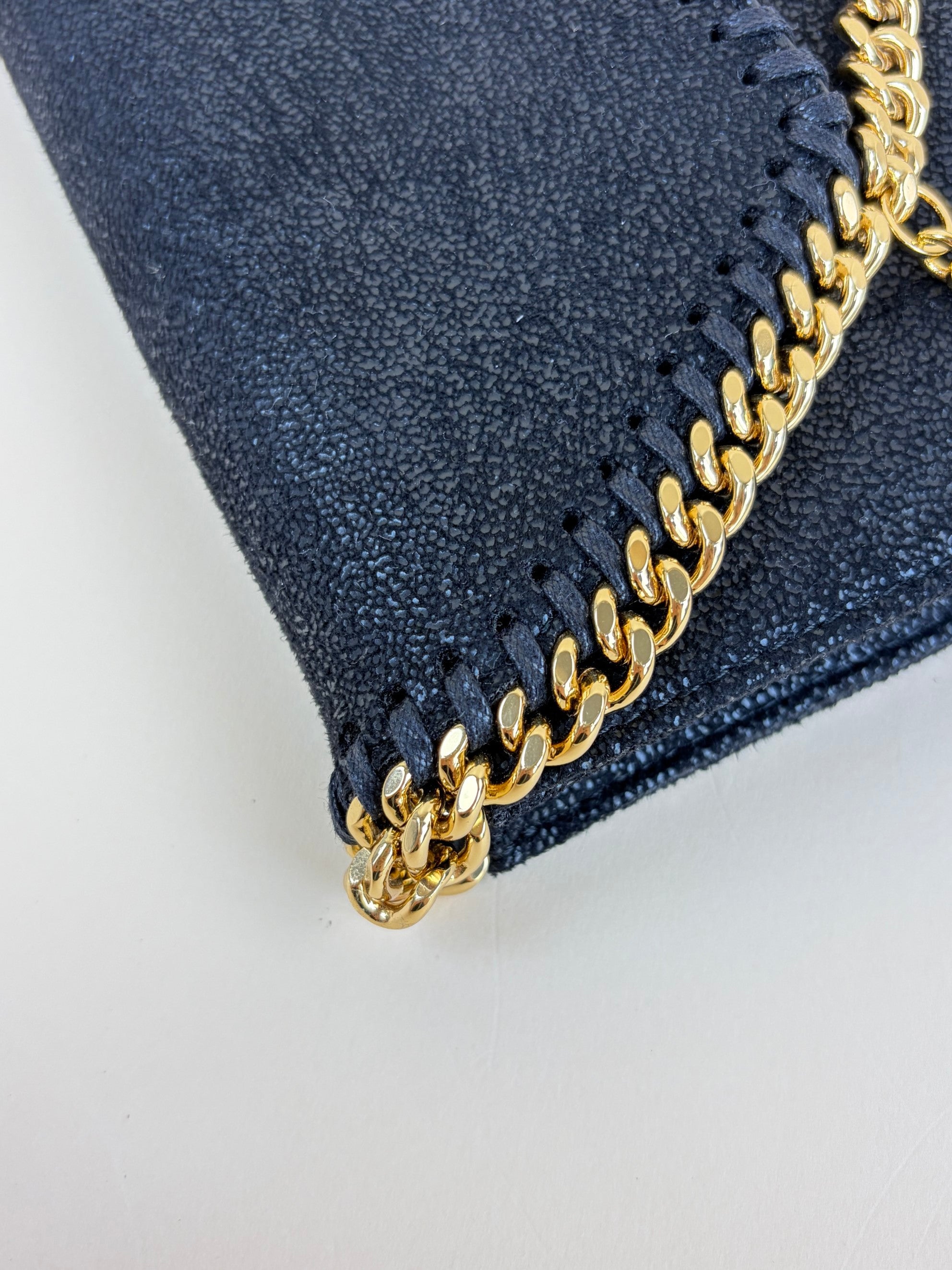 Stella Mccartney Black Falabella Wallet Crossbody Bag
