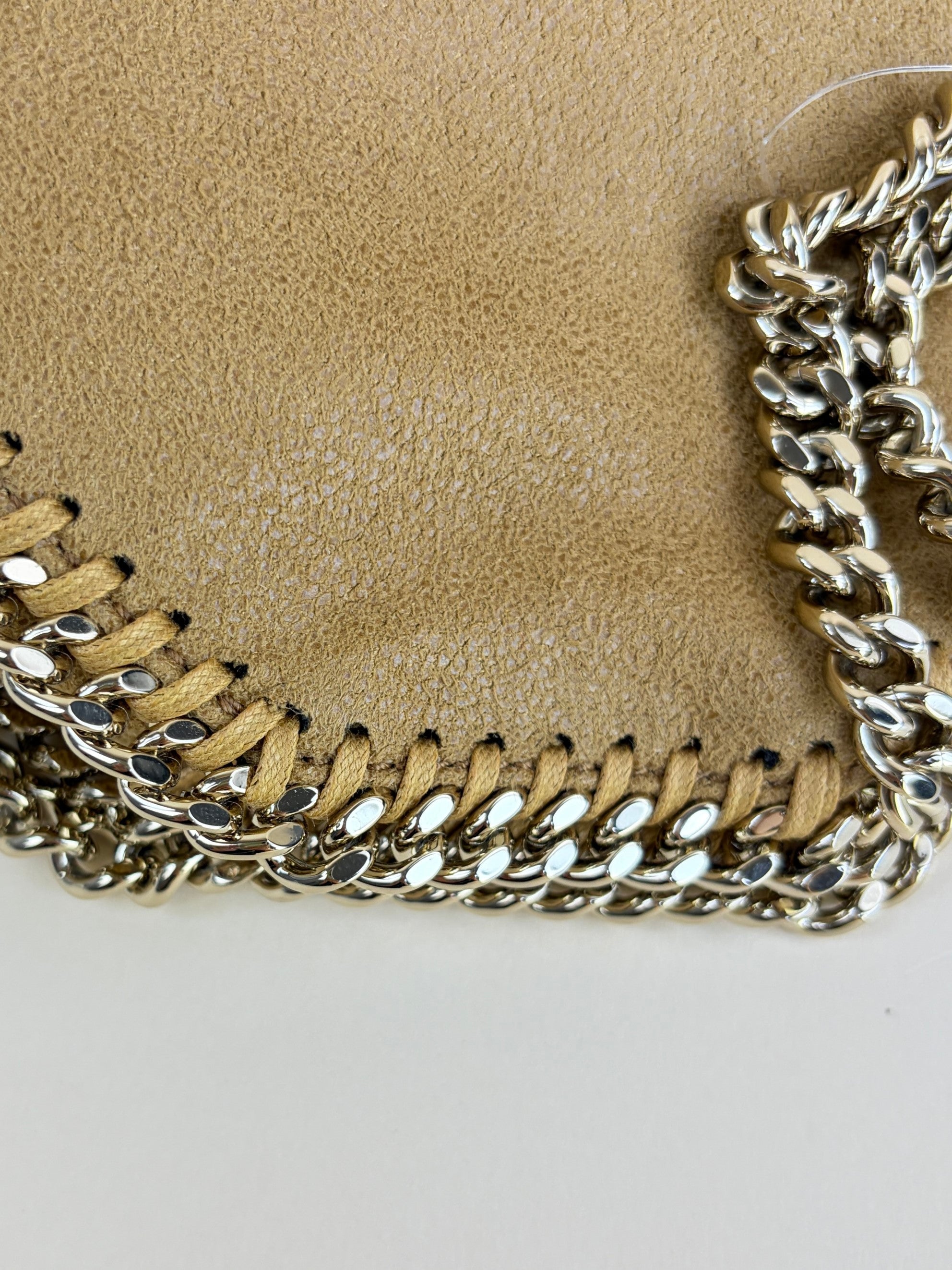 Stella Mccartney Camel Falabella Tiny Tote Bag