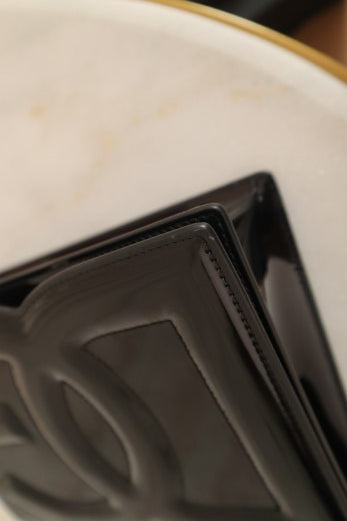 Dolce & Gabbana Black Vernis DG Logo Crossbody Bag-handbag-Dolce & Gabbana-The Closet Egypt