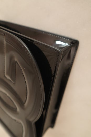 Dolce & Gabbana Black Vernis DG Logo Crossbody Bag-handbag-Dolce & Gabbana-The Closet Egypt