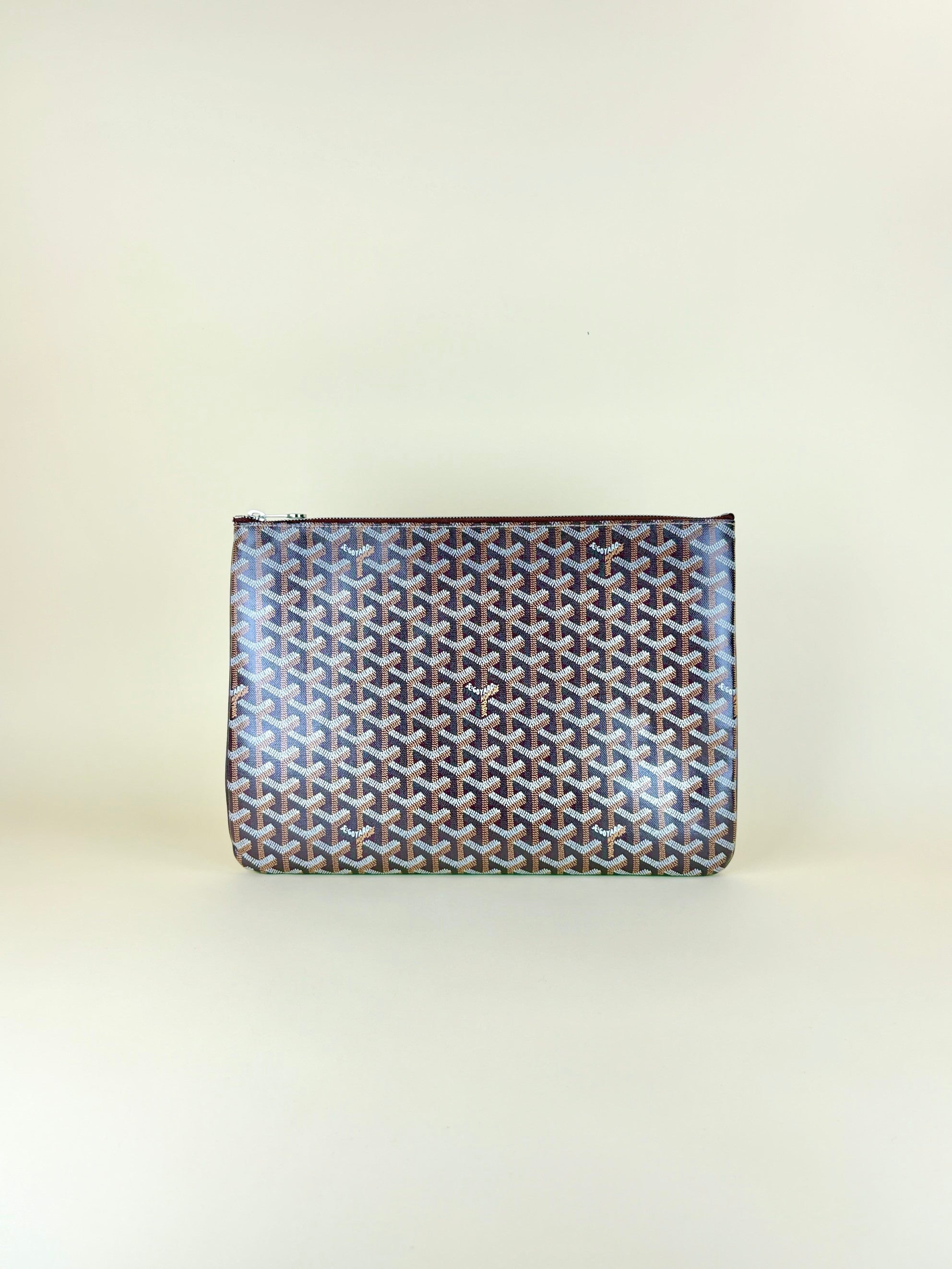 Goyard euro burgundy gabardine senat mgm pouch
