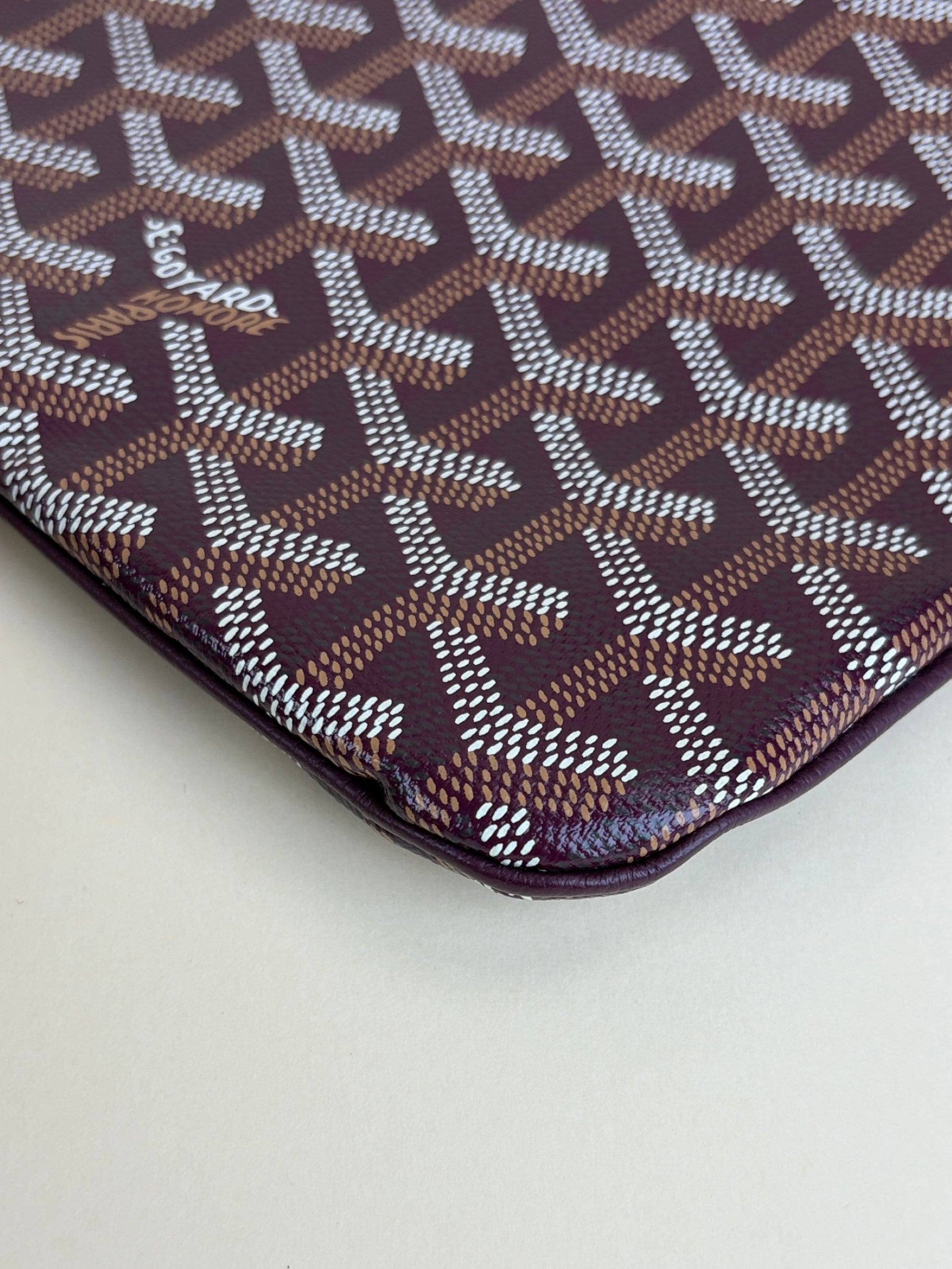 Goyard euro burgundy gabardine senat mgm pouch