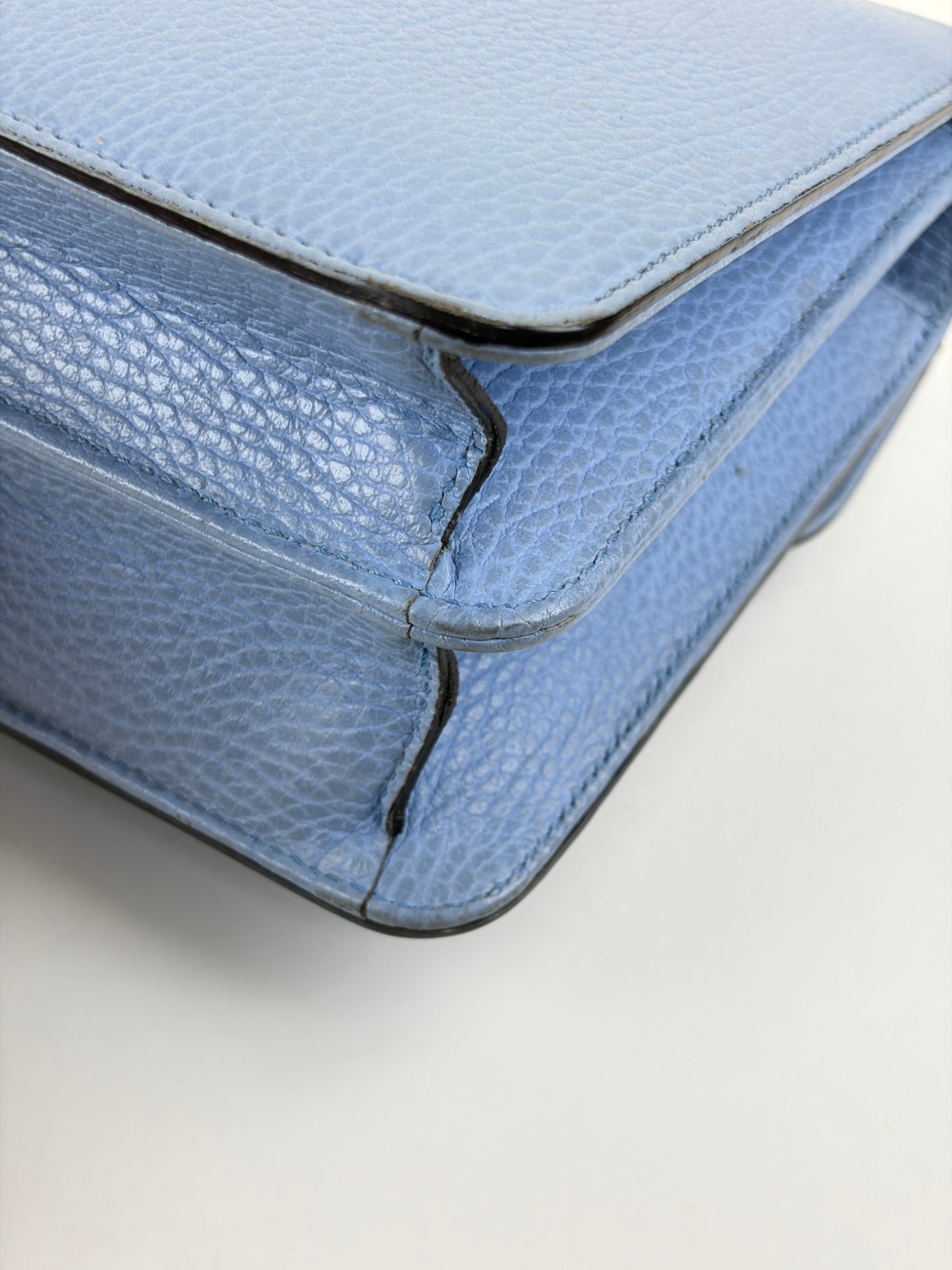 Gucci light blue dollar calfskin small Interlocking GG Bag