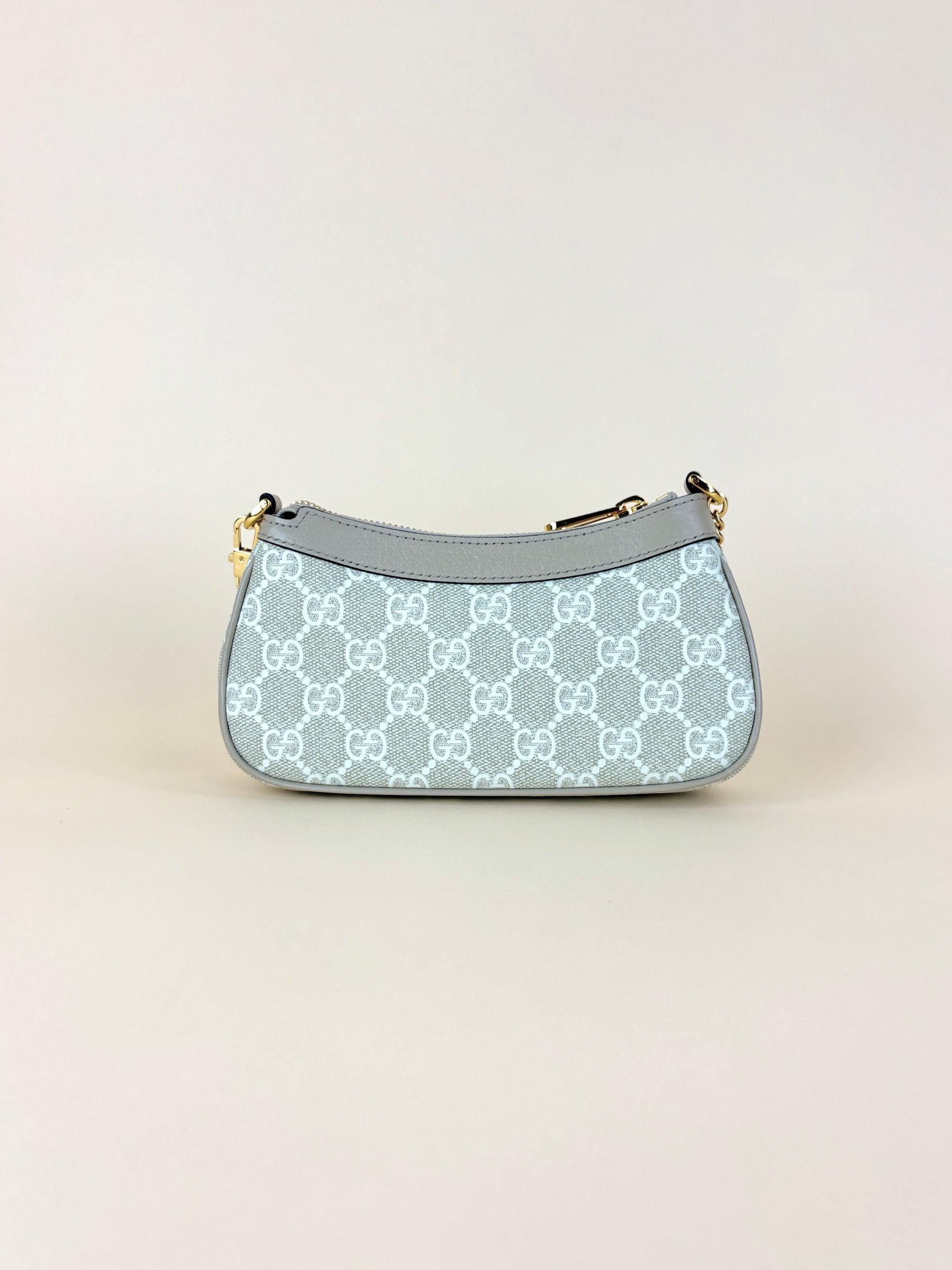 Gucci beige and white gg supreme canvas Ophidia mini bag