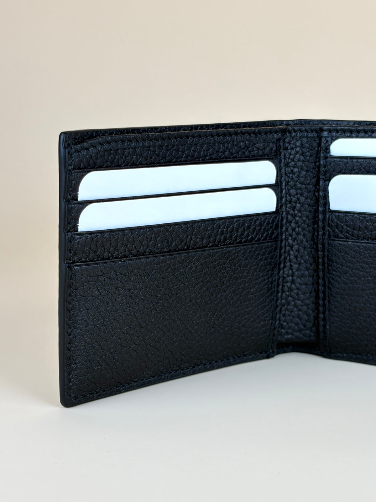 Gucci Black GG piuma calfskin jumbo embossed wallet