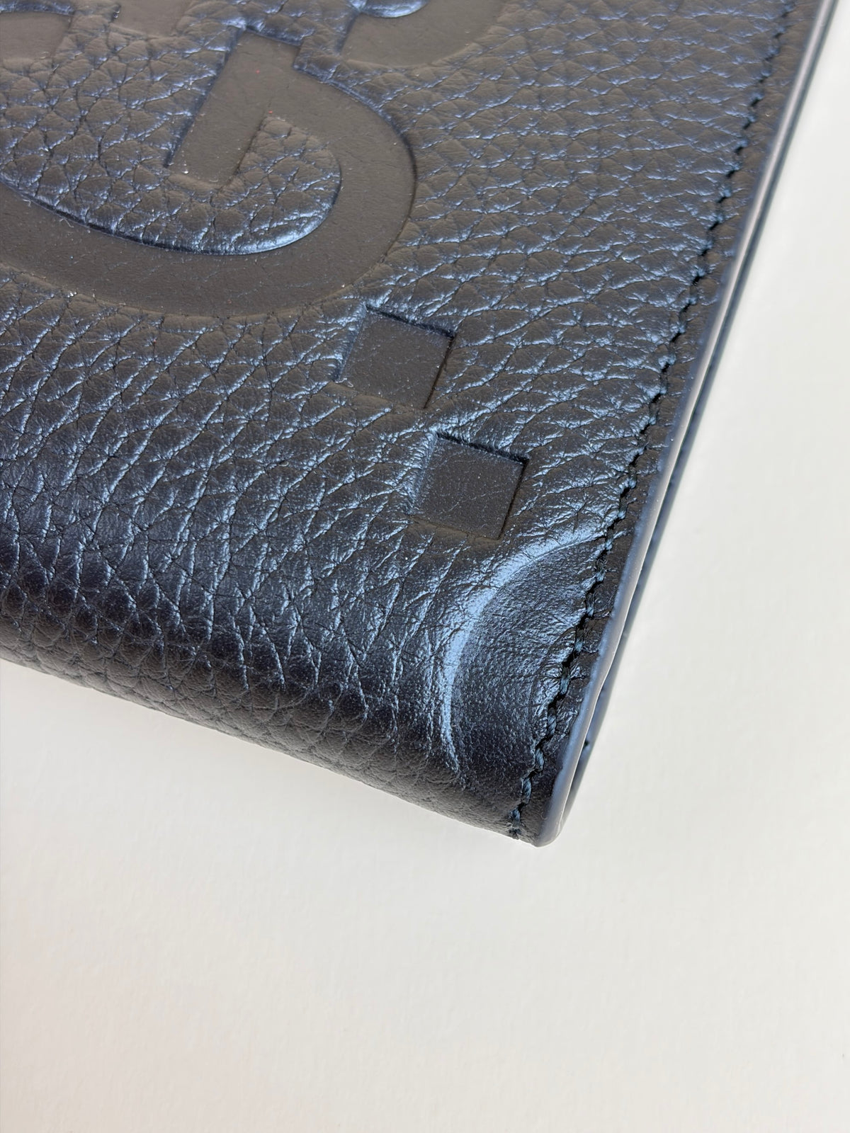 Gucci Black GG piuma calfskin jumbo embossed wallet