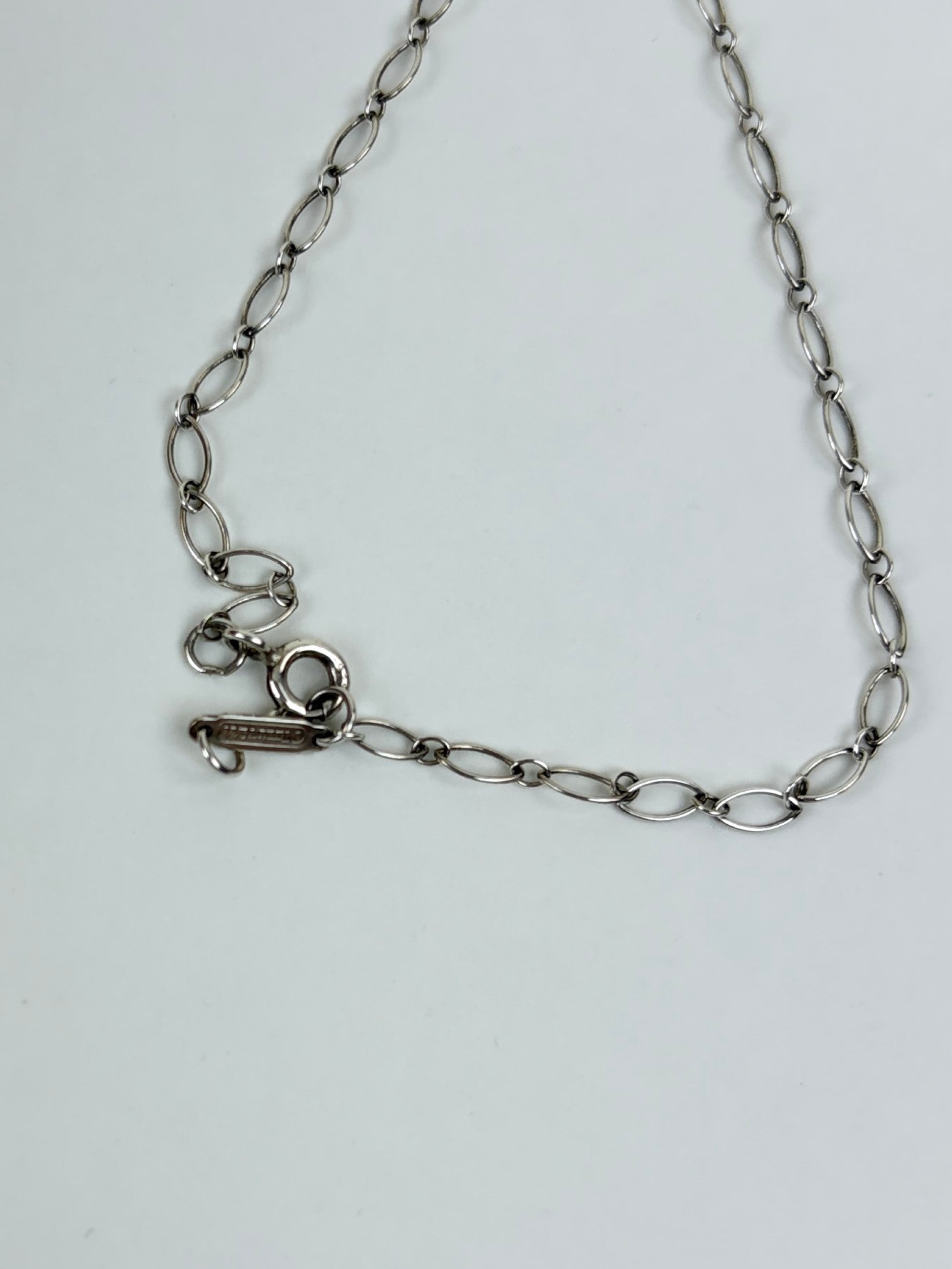 Tiffany & Co. Sterling Silver crow large key pendant necklace