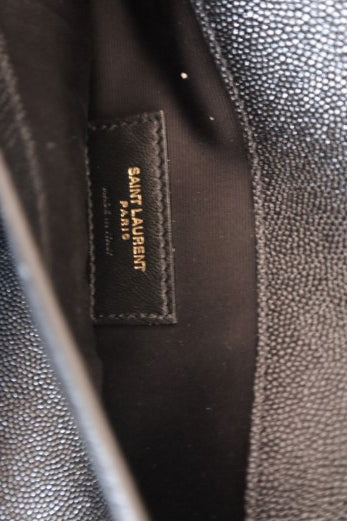 YSL Black Uptown Clutch-Clutch-YSL-The Closet Egypt