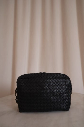 Bottega Veneta Black Intrecciato Crossbody Bag-handbag-Bottega Veneta-The Closet Egypt