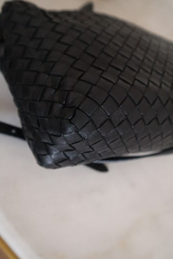 Bottega Veneta Black Intrecciato Crossbody Bag-handbag-Bottega Veneta-The Closet Egypt
