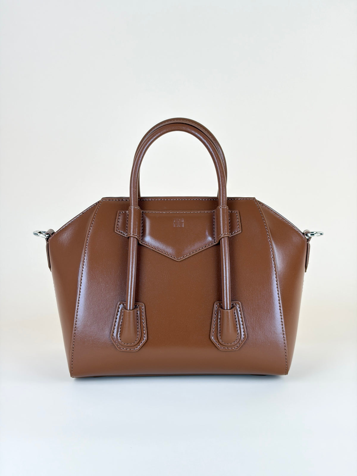 Givenchy Tan box calfskin Antigona lock Mini Bag