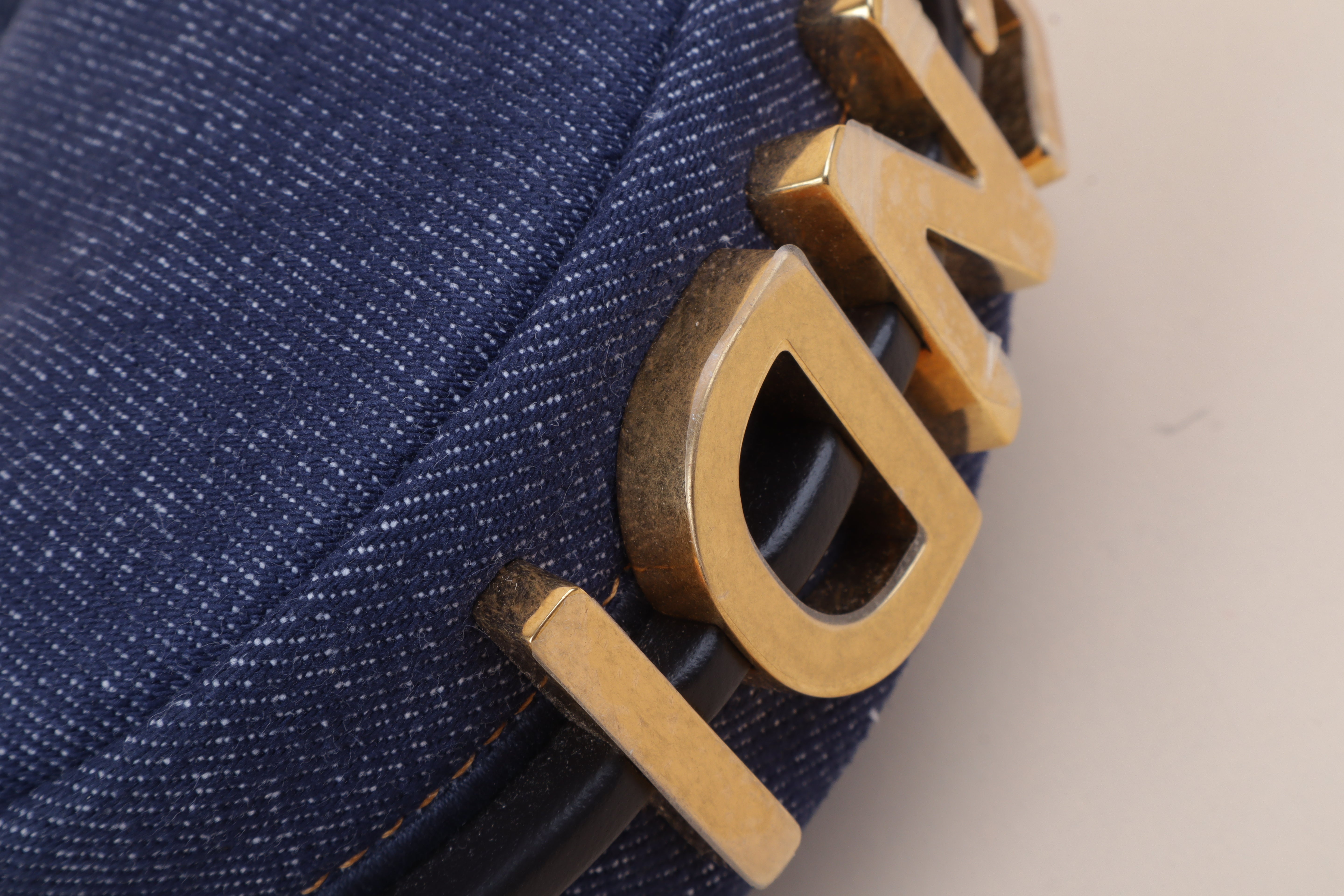 Fendi Blue Denim Nano Fendigraphy Hobo Bag