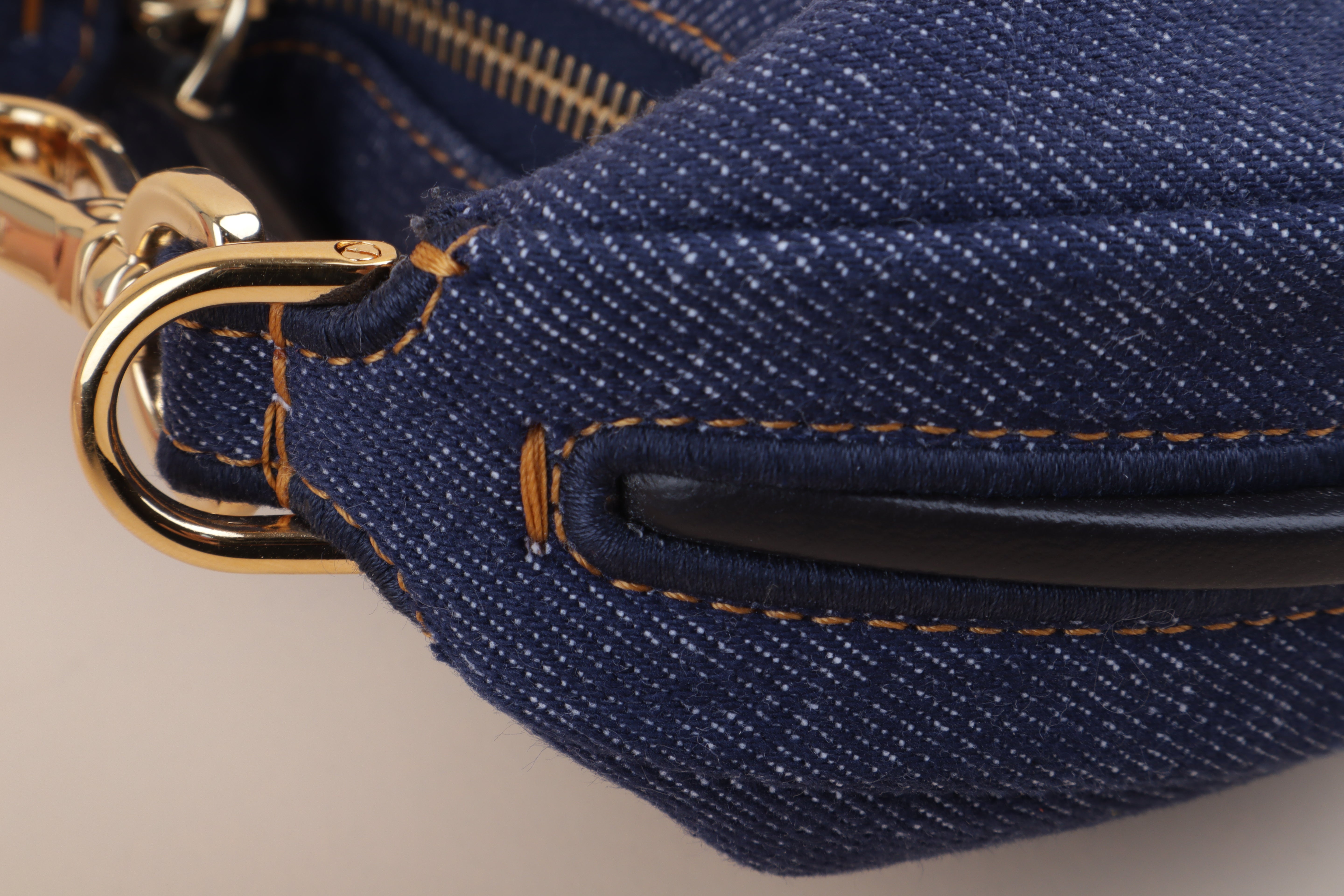 Fendi Blue Denim Nano Fendigraphy Hobo Bag