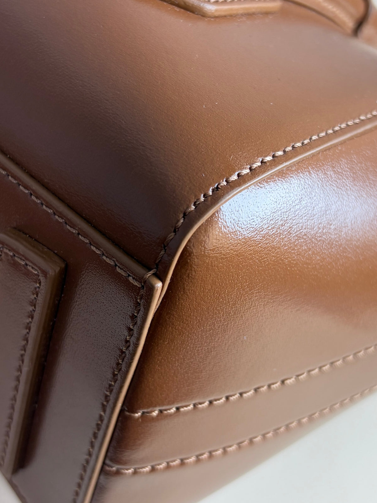 Givenchy Tan box calfskin Antigona lock Mini Bag