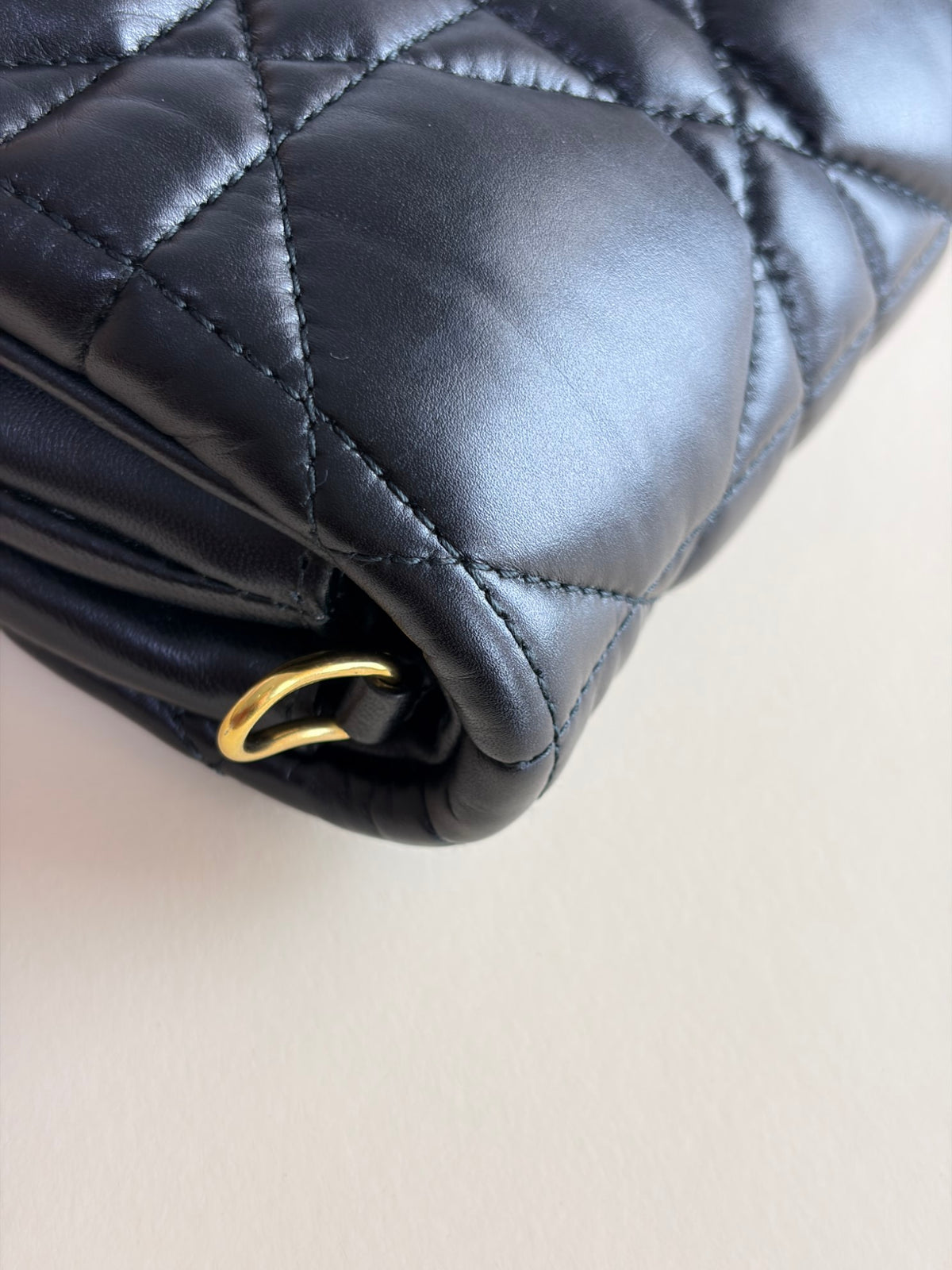 Christian Dior quilted marco cannage calfskin caro mini chain bag