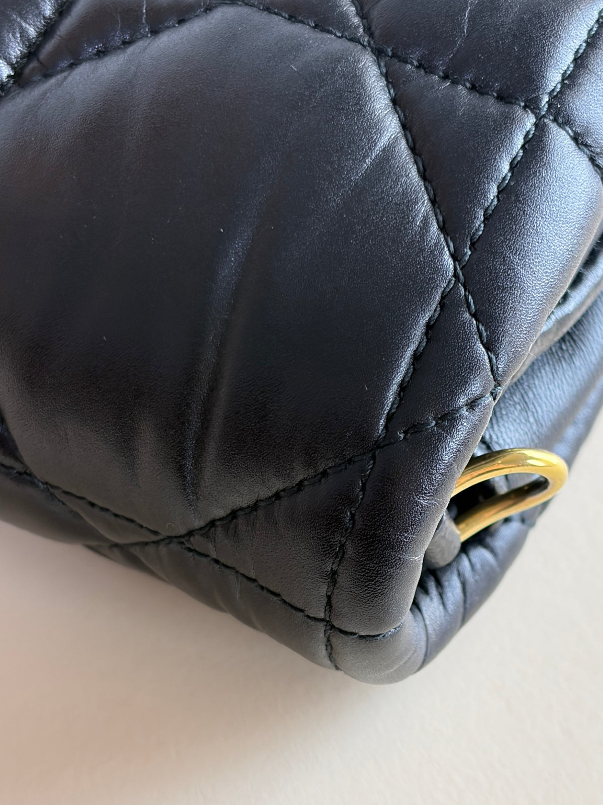 Christian Dior quilted marco cannage calfskin caro mini chain bag